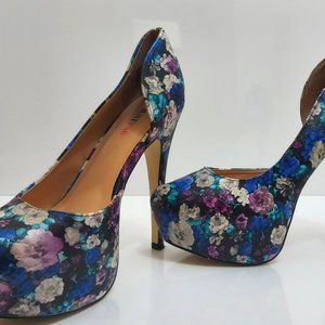 Floral Platform heels (JUST FAB) Style Jazzy